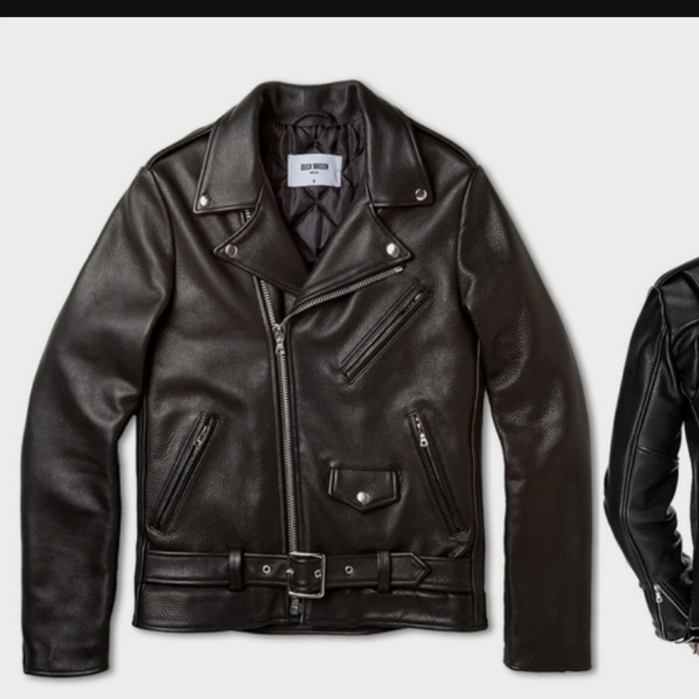 Buck Mason Leather Motorcycle Jacket